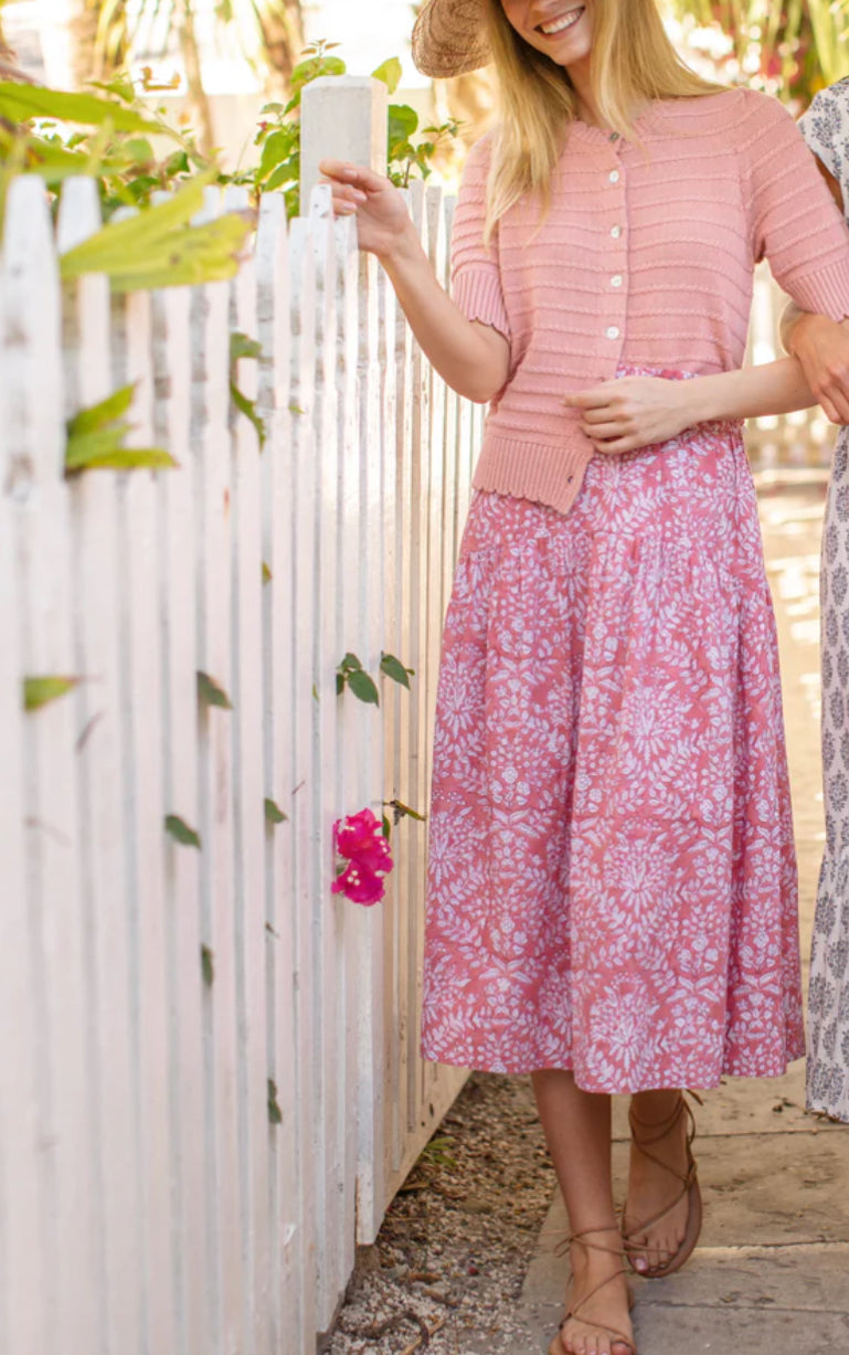 Marea Louisa Skirt Rose Lace Floral