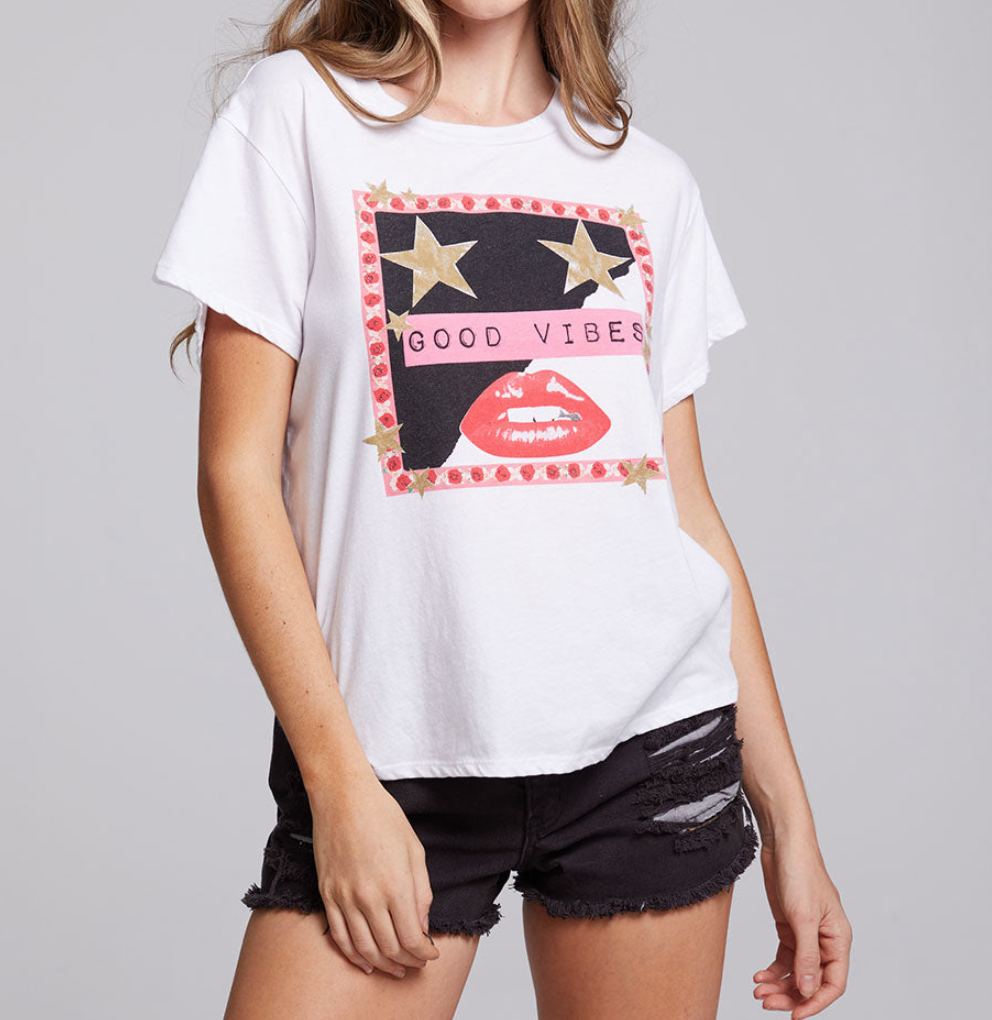 Chaser Good Vibes Collage Tee