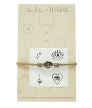 Load image into Gallery viewer, By Lilla Inked Hairtie and Bracelet
