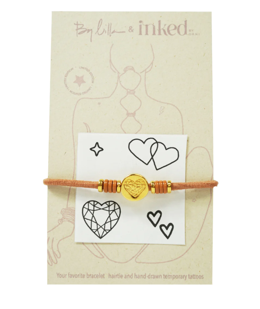 By Lilla Inked Hairtie and Bracelet