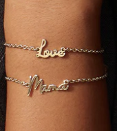 Eklexic Dainty Love Script bracelet