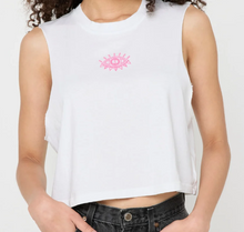 Load image into Gallery viewer, Spiritual Gangster All eyes Callie Cropped Tank
