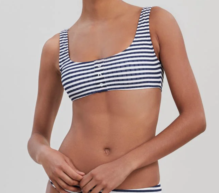 Solid & Striped Elle Button Bikini Top