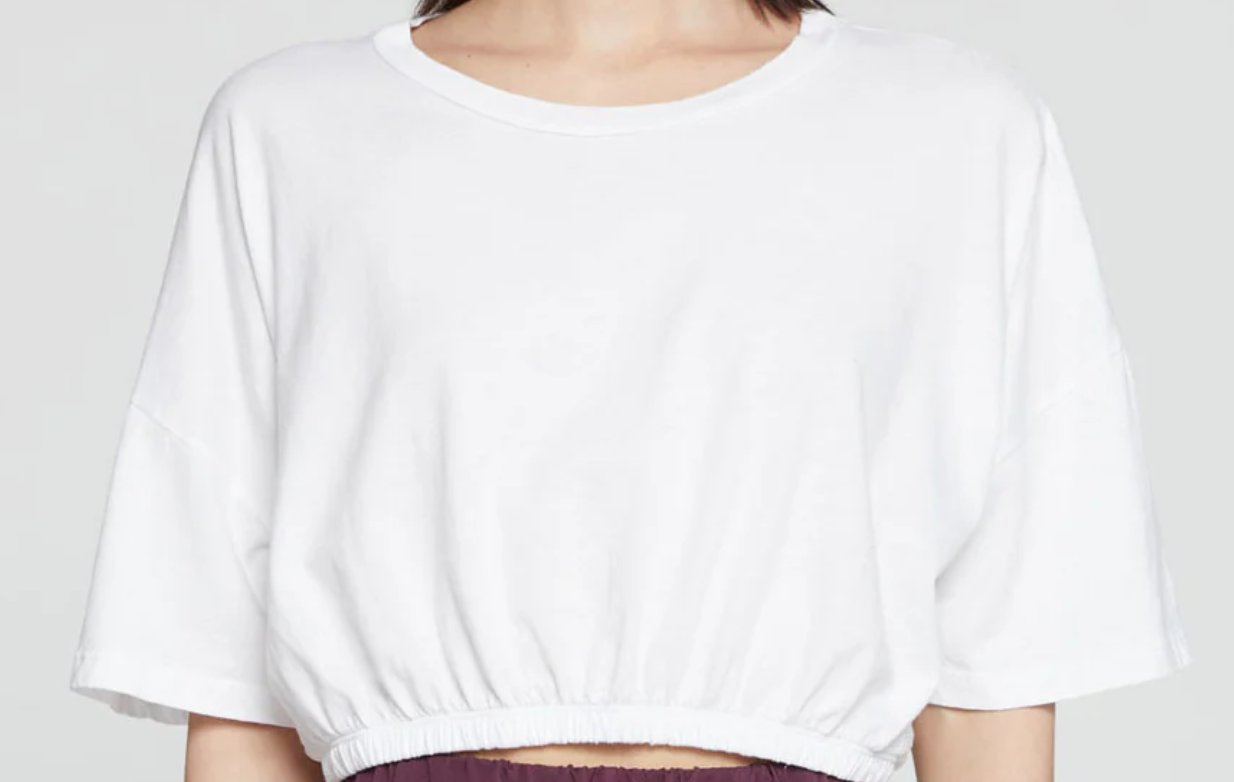 Stateside Cloud Jersey Cropped Elastic Hem