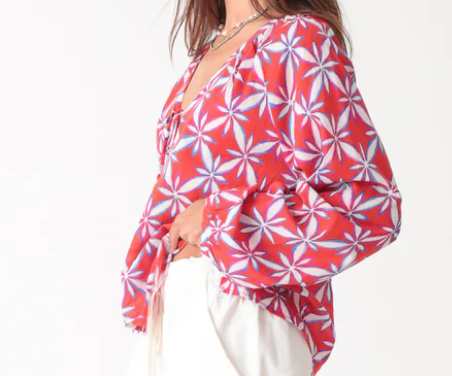 Electric & Rose Meridian Tie Top