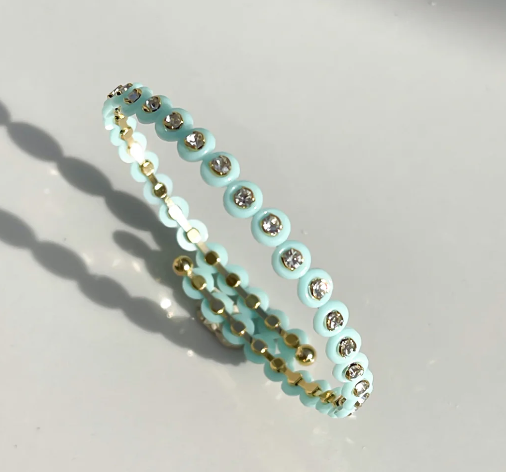Idalia Isla Wrap Bracelet-Aqua
