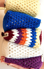 Marie Marie Crochet Small Pouch-Navy