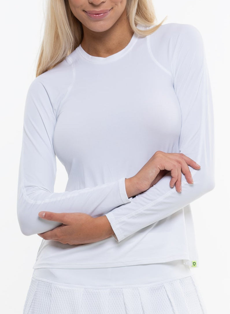 Breeze Long Sleeve Crew Women's Top White