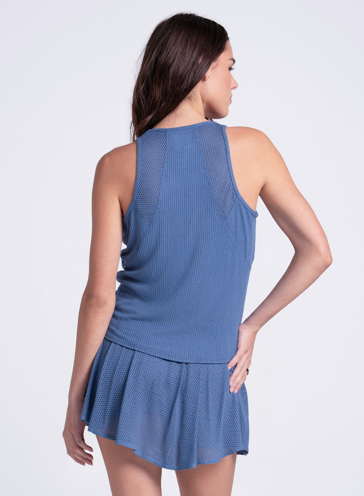 Rib Breezy Women's Tank Steel Blue