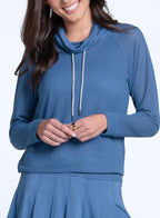 Chill Day Long Sleeve Women's Top Steel Blue