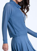Chill Day Long Sleeve Women's Top Steel Blue