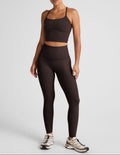 Beyond Yoga Spacedye Women's Slim Racerback Cropped Tank Dark Chocolate