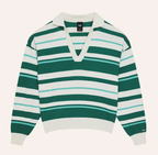 P.E Nation Retreat Stripe Collar Knit