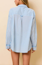 Solid & Striped Avril Button Down Blue Lagoon