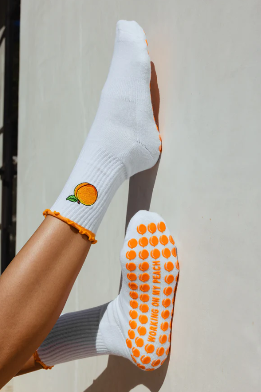 LisaMaree Working On My Peach Grip Socks