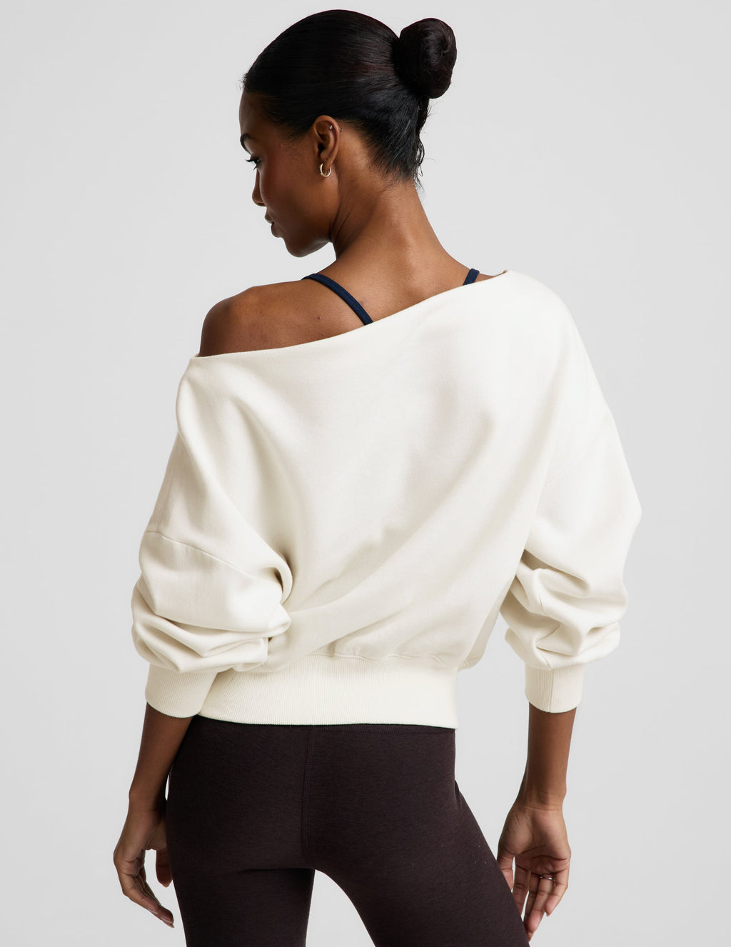 Beyond Yoga LuxeFleece 2.0 Women's Off The Shoulder Sweatshirt Fresh Snow
