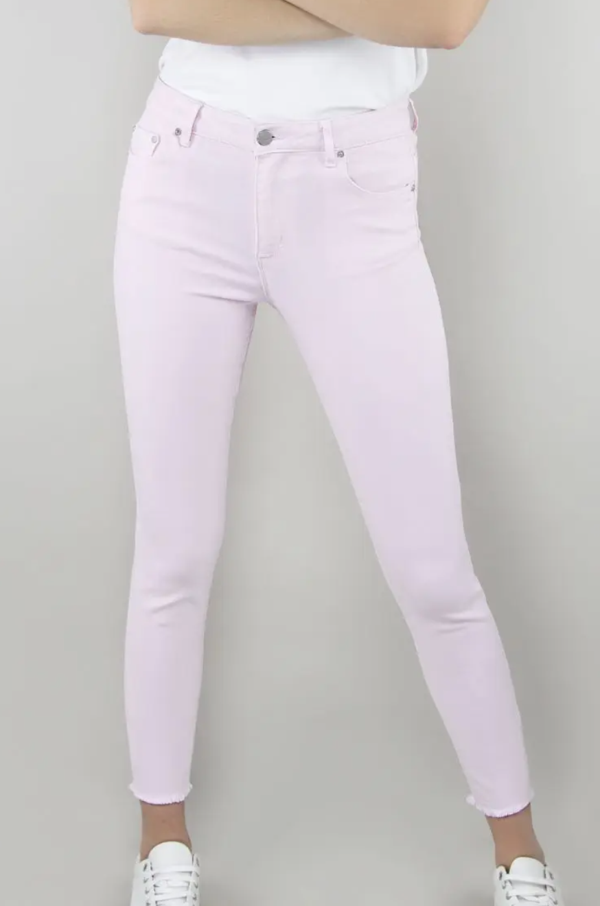 Tractr Mona Basic High Waist Skinny Crop Jean
