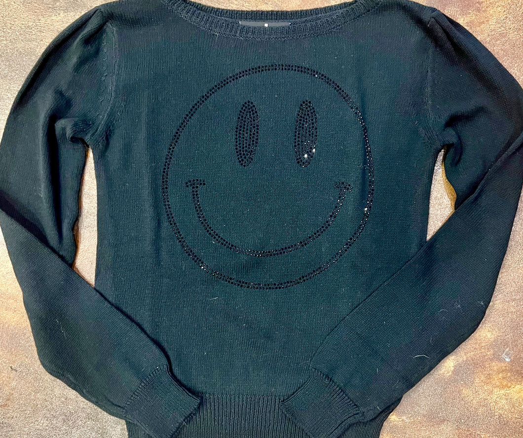 Moving forward smiley face sweater